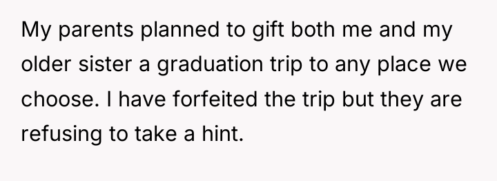 My parents planned to gift both me and my older...