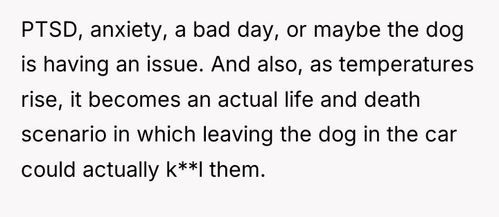 PTSD, anxiety, a bad day, or maybe the dog is...
