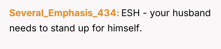 Several_Emphasis_434 ESH - your husband needs to stand up for...