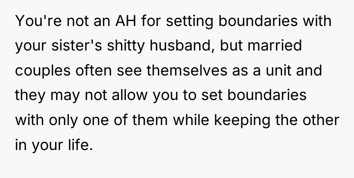 You're not an AH for setting boundaries with your sister's...