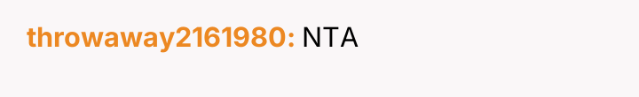 throwaway2161980 NTA