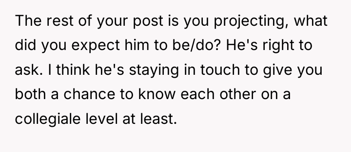 The rest of your post is you projecting, what did...