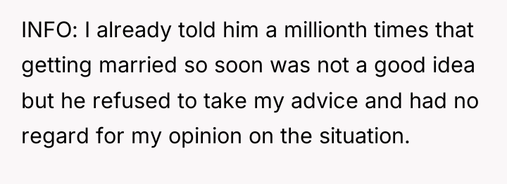 INFO: I already told him a millionth times that getting...