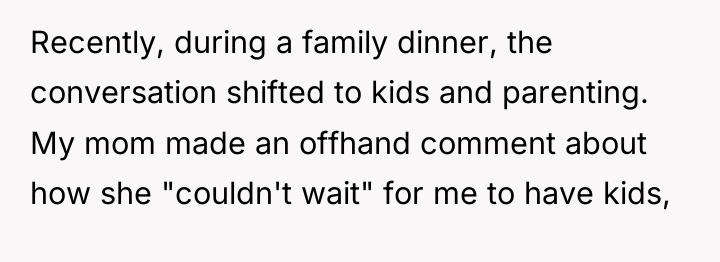 Recently, during a family dinner, the conversation shifted to kids...