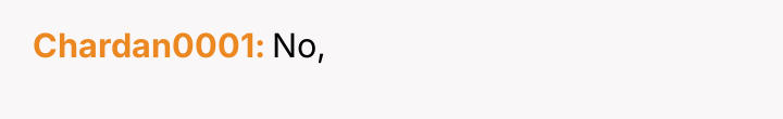 Chardan0001 No,
