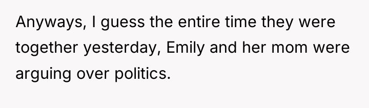 Anyways, I guess the entire time they were together yesterday,...