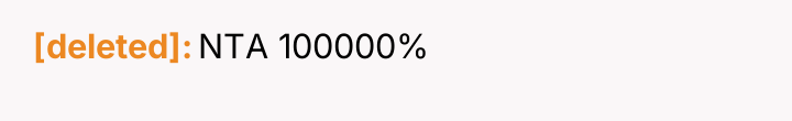 [deleted] NTA 100000%