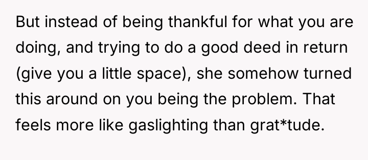 But instead of being thankful for what you are doing,...