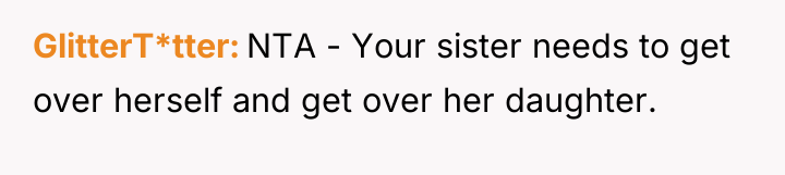 GlitterT*tter NTA - Your sister needs to get over herself...