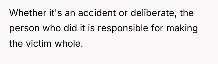 Whether it's an accident or deliberate, the person who did...