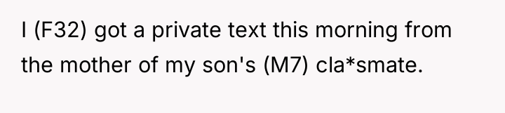 I (F32) got a private text this morning from the...