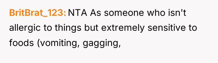 BritBrat_123 NTA As someone who isn't allergic to things but...