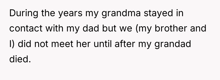 During the years my grandma stayed in contact with my...