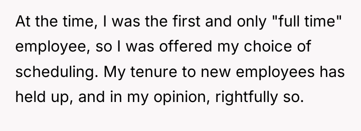At the time, I was the first and only "full...