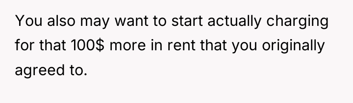 You also may want to start actually charging for that...