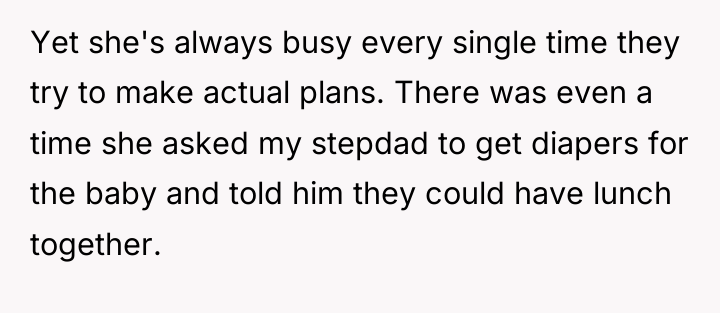Yet she's always busy every single time they try to...