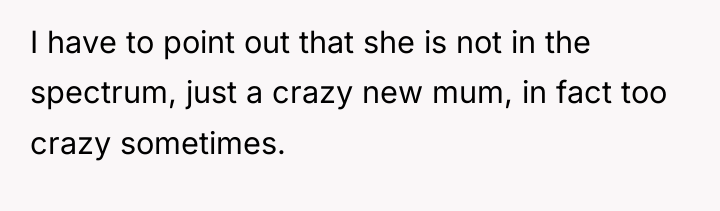 I have to point out that she is not in...