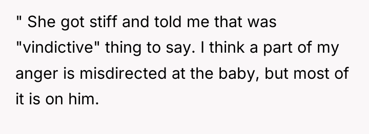 " She got stiff and told me that was "vindictive"...