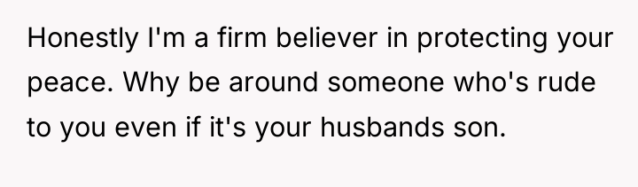 Honestly I'm a firm believer in protecting your peace. Why...