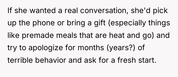 If she wanted a real conversation, she'd pick up the...
