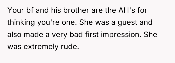 Your bf and his brother are the AH's for thinking...