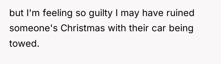 but I'm feeling so guilty I may have ruined someone's...