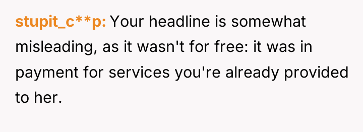 stupit_c**p Your headline is somewhat misleading, as it wasn't for...