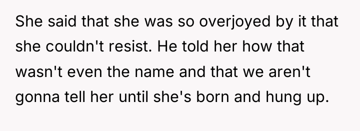 She said that she was so overjoyed by it that...