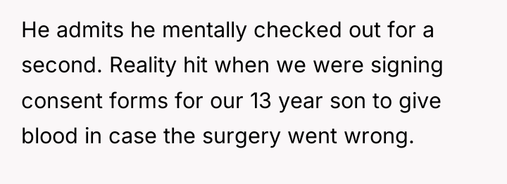He admits he mentally checked out for a second. Reality...