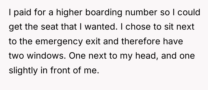I paid for a higher boarding number so I could...