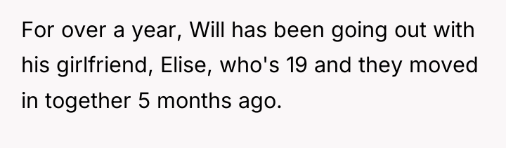 For over a year, Will has been going out with...