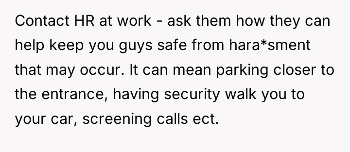 Contact HR at work - ask them how they can...