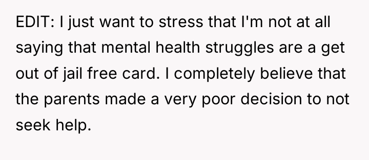 EDIT: I just want to stress that I'm not at...