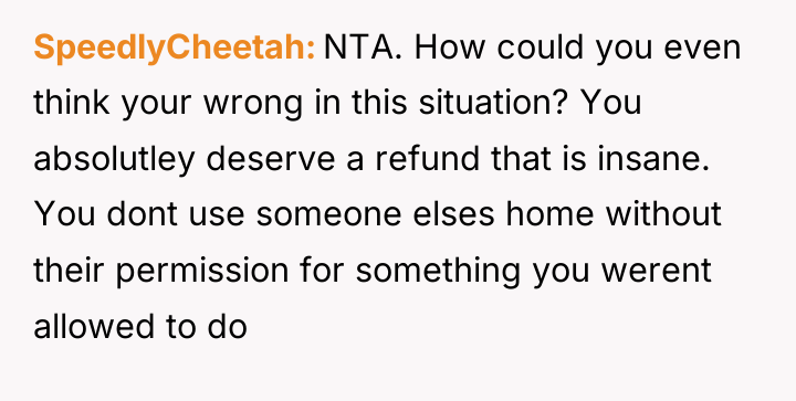 SpeedlyCheetah NTA. How could you even think your wrong in...