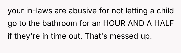 your in-laws are abusive for not letting a child go...
