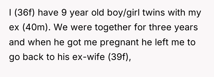 I (36f) have 9 year old boy/girl twins with my...