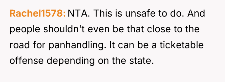 Rachel1578 NTA. This is unsafe to do. And people shouldn't...