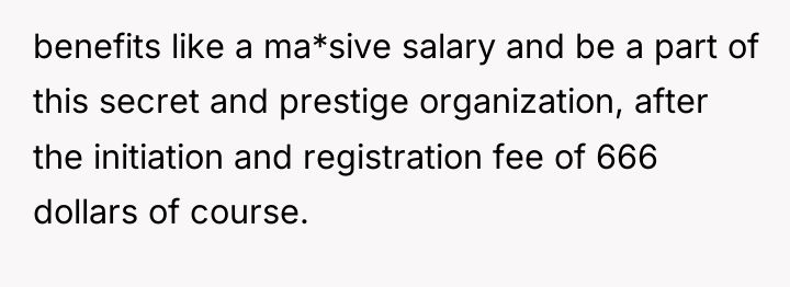 benefits like a ma*sive salary and be a part of...