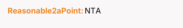 Reasonable2aPoint NTA