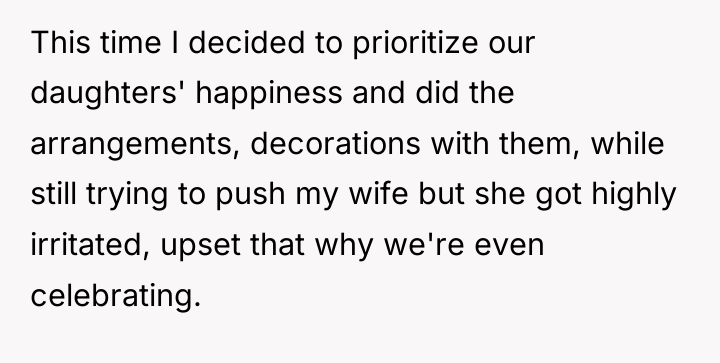 This time I decided to prioritize our daughters' happiness and...