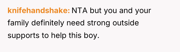 knifehandshake NTA but you and your family definitely need strong...