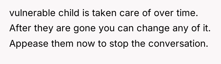 vulnerable child is taken care of over time. After they...