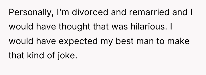 Personally, I'm divorced and remarried and I would have thought...