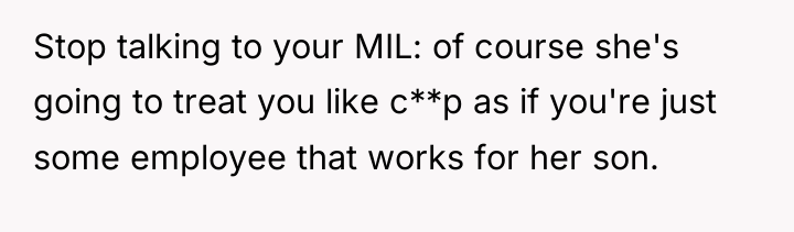 Stop talking to your MIL: of course she's going to...