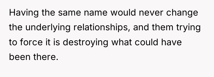 Having the same name would never change the underlying relationships,...