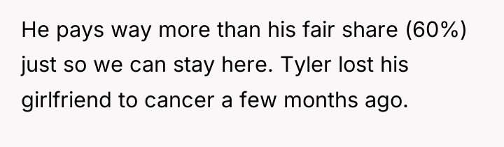 He pays way more than his fair share (60%) just...