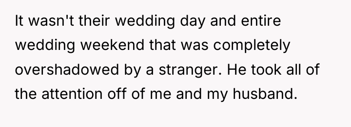 It wasn't their wedding day and entire wedding weekend that...