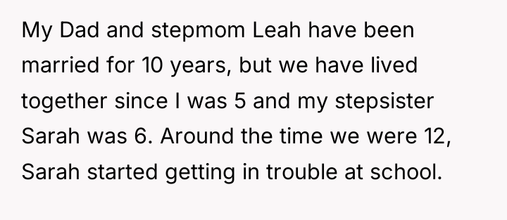 My Dad and stepmom Leah have been married for 10...