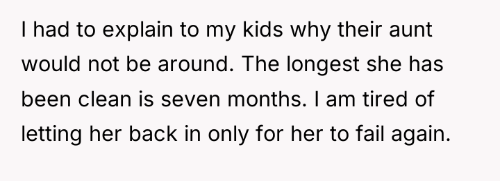 I had to explain to my kids why their aunt...