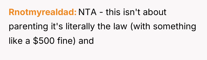 Rnotmyrealdad NTA - this isn't about parenting it's literally the...